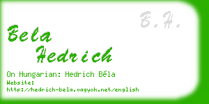 bela hedrich business card