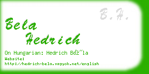 bela hedrich business card